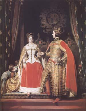 Sir Edwin Landseer Queen Victoria and Prince Albert at the Bal Costume of 12 May 1842 (mk25) Sweden oil painting art